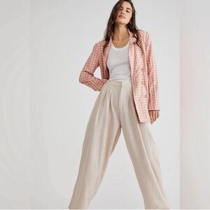 FREE PEOPLE Lotta Love Linen Trousers
